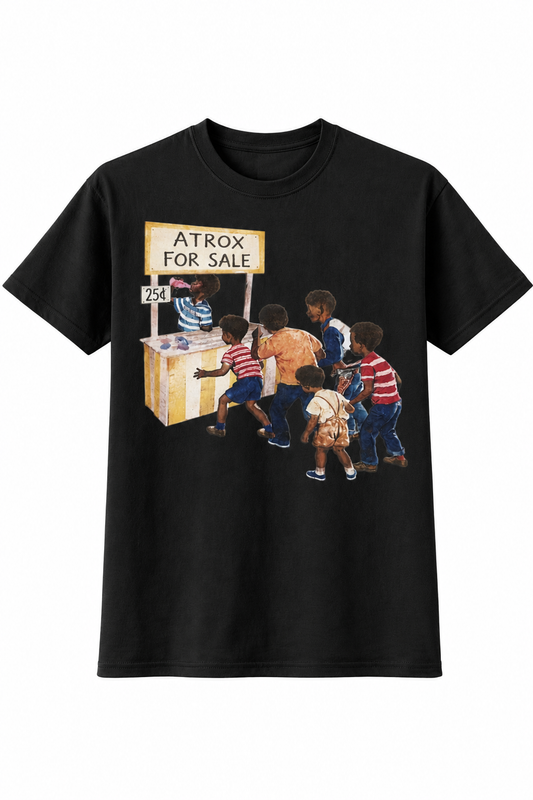 Black "Atrox For Sale" T-Shirt